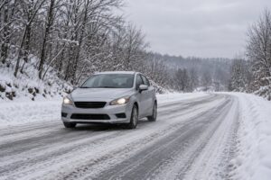 how to drive in snow for the first time