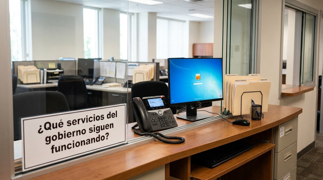 ¿Qué servicios del gobierno siguen funcionando?