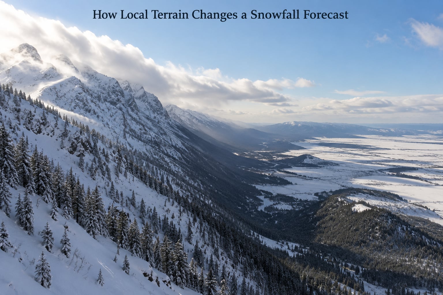 How Local Terrain Changes a Snowfall Forecast