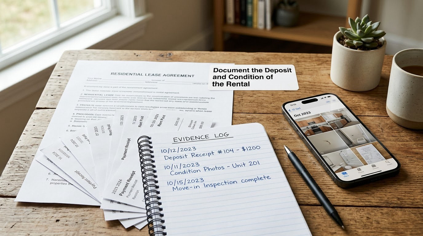 Document the Deposit and Condition of the Rental