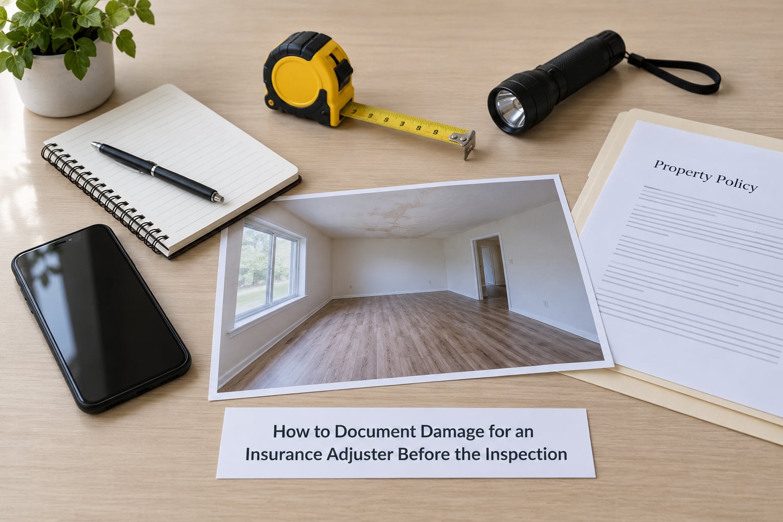 How to Document Damage for an Insurance Adjuster Before the Inspection