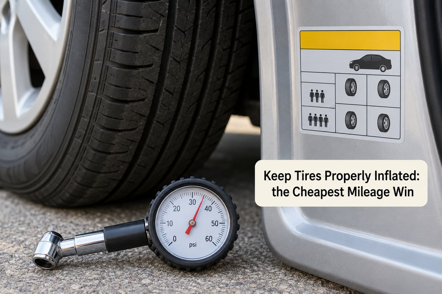 Keep Tires Properly Inflated: the Cheapest Mileage Win