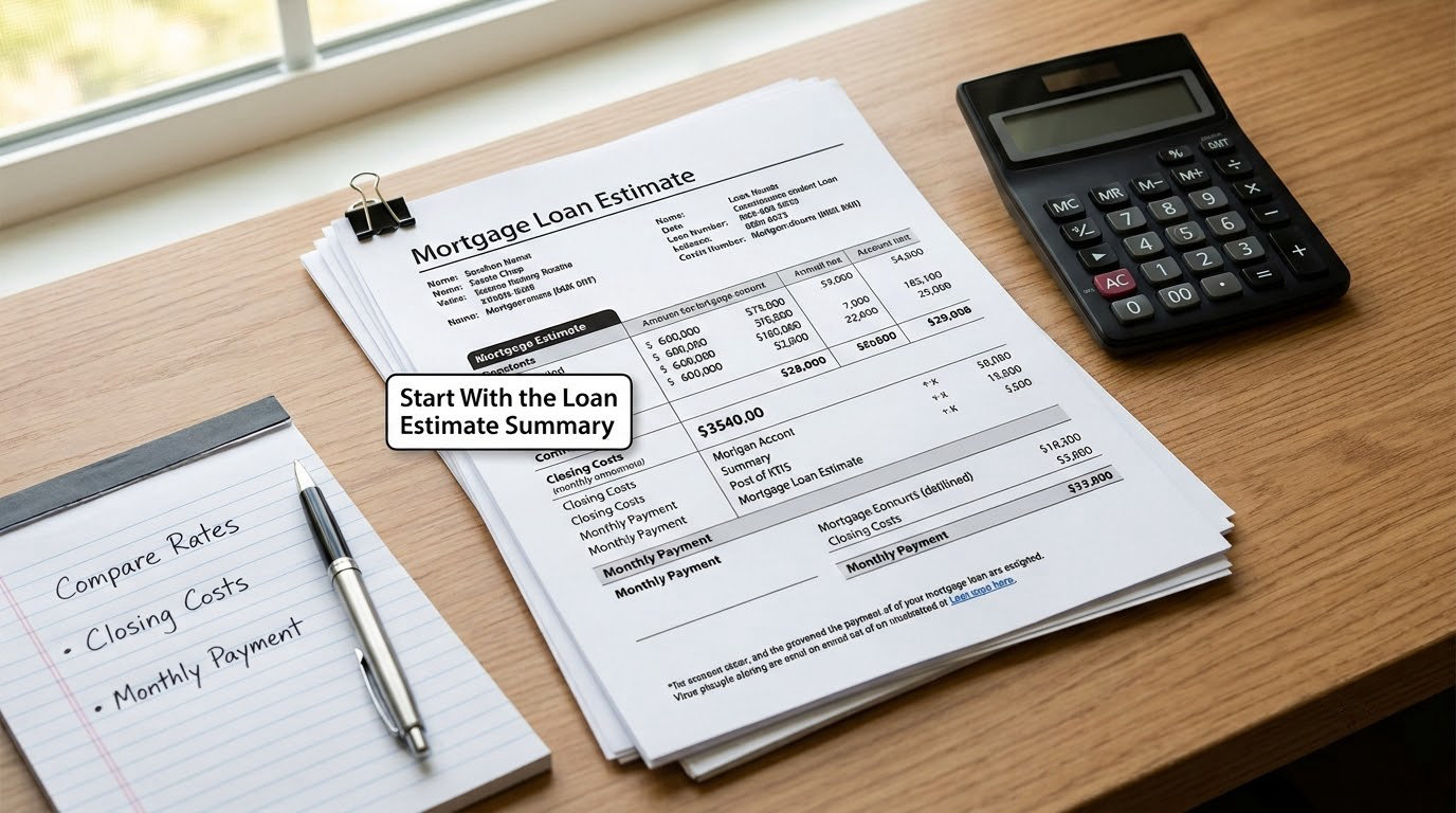 Start With the Loan Estimate Summary