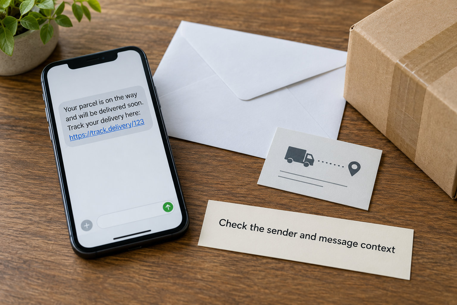 Check the sender and message context