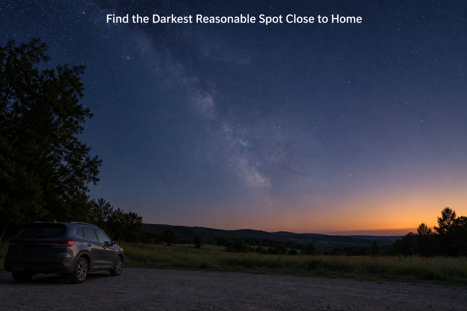 Find the Darkest Reasonable Spot Close to Home