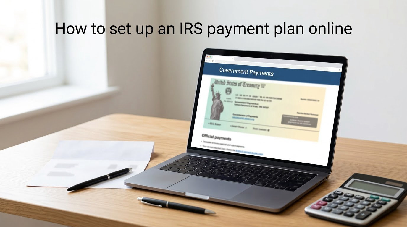 How to set up an IRS payment plan online