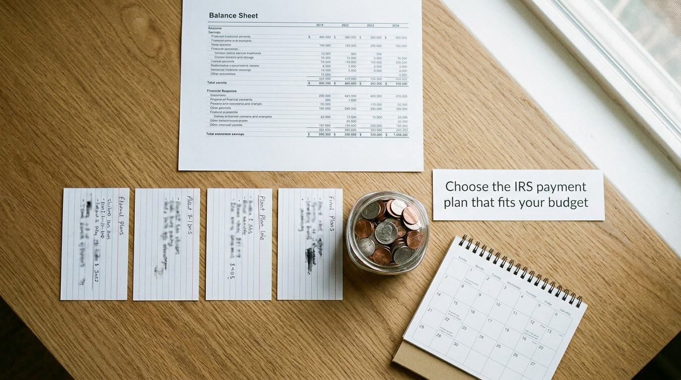 Choose the IRS payment plan that fits your budget