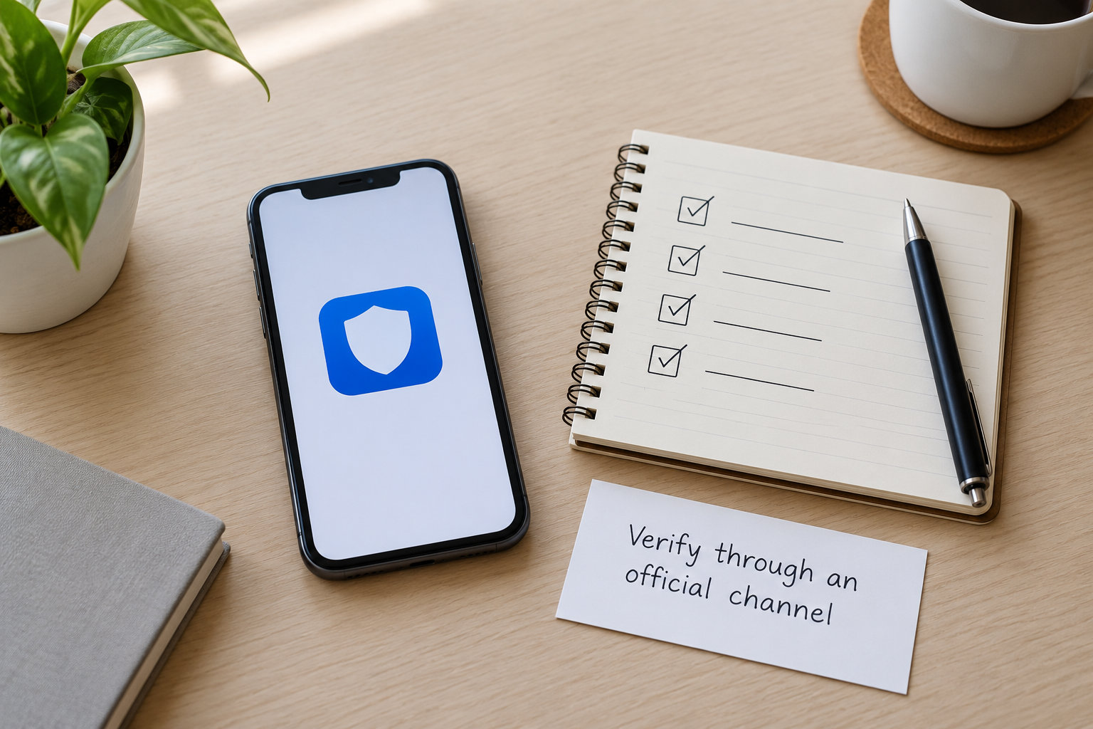 Verify through an official channel