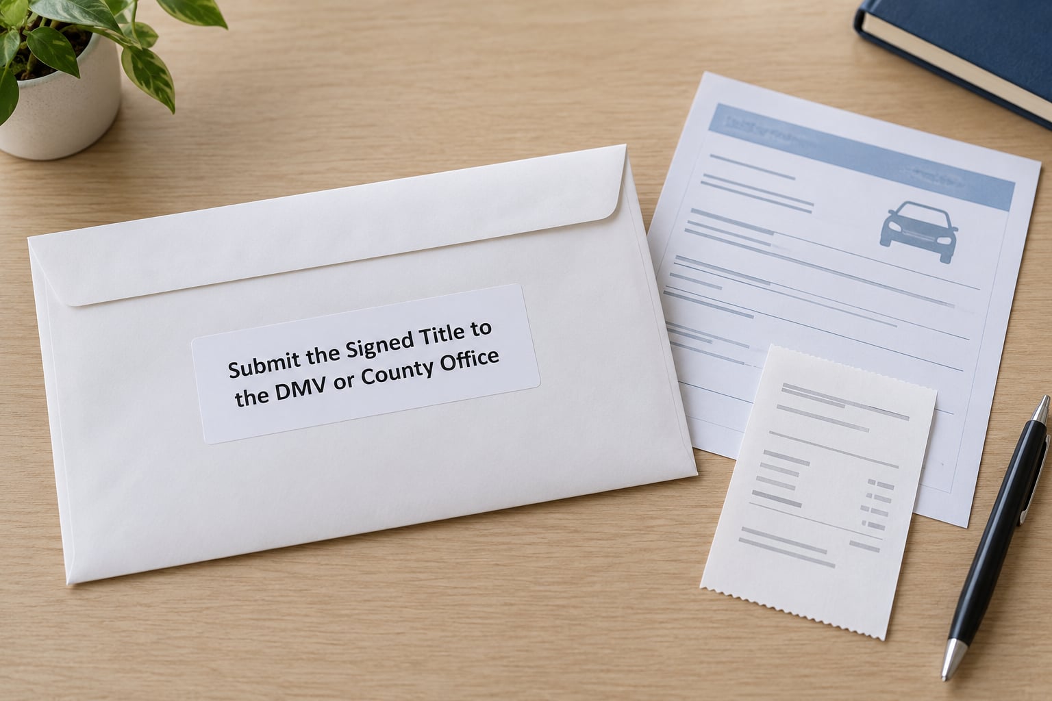 Submit the Signed Title to the DMV or County Office