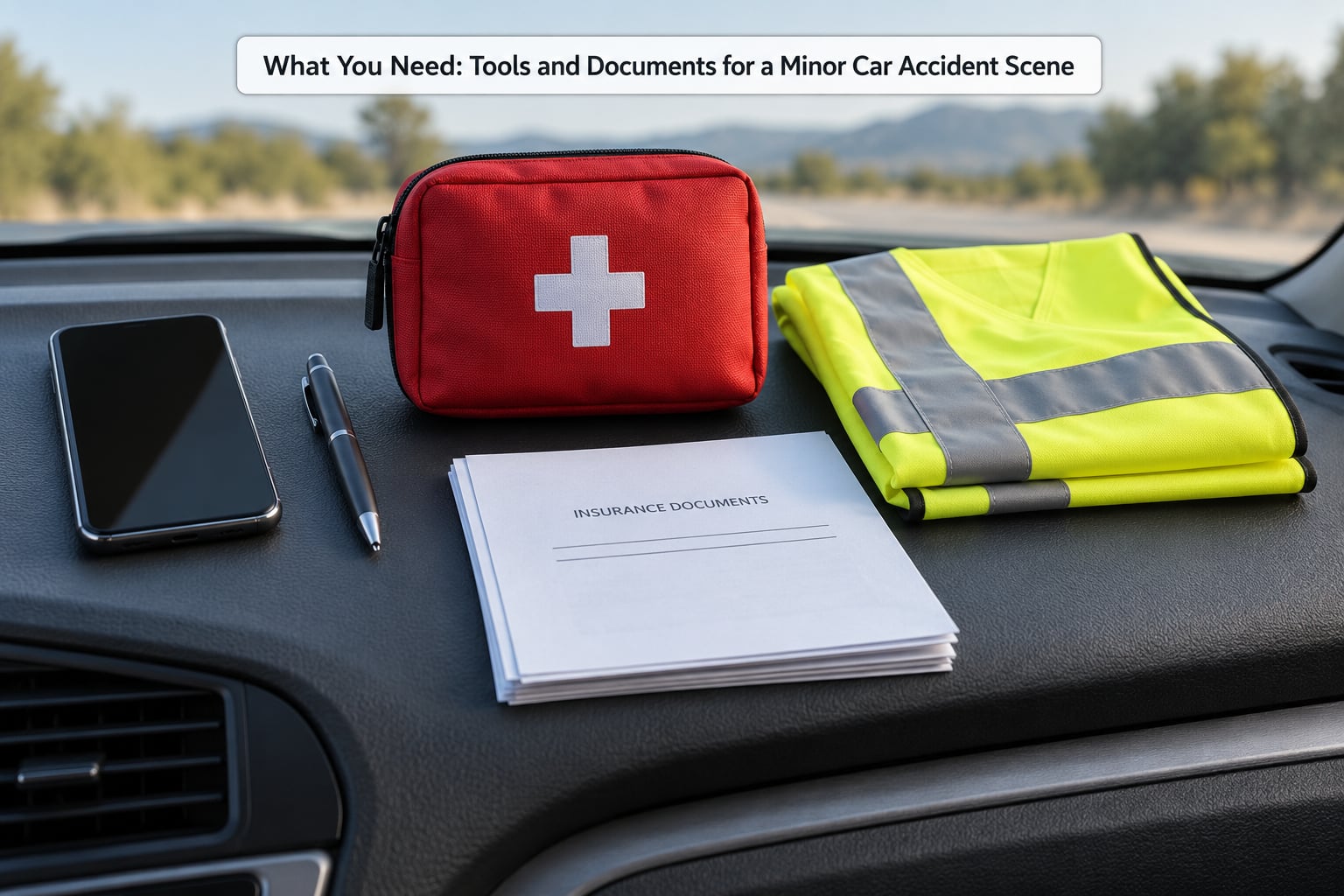 What You Need: Tools and Documents for a Minor Car Accident Scene